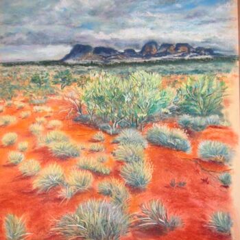 Dibujo titulada "désert australien" por Koki, Obra de arte original, Otro