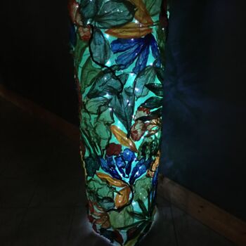 Sculpture intitulée "La nuit des lucioles" par Koki, Œuvre d'art originale, Tissu