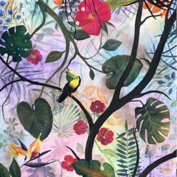 "Forêt exotique" başlıklı Tablo Koki tarafından, Orijinal sanat, Akrilik