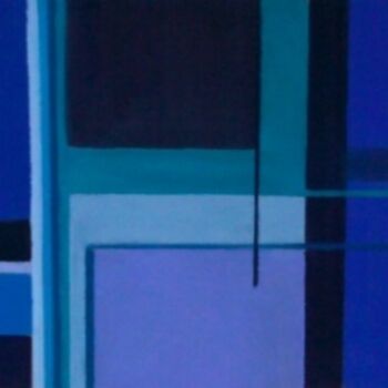 Schilderij getiteld "Rythme in blue" door Koki, Origineel Kunstwerk