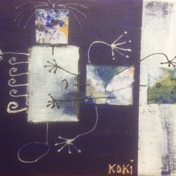 Painting titled "UN DOS TRES 2" by Koki, Original Artwork