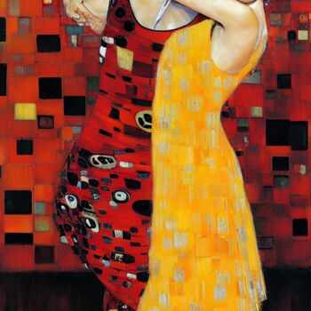 Pittura intitolato "Last tango in Paris" da Kolective Art, Opera d'arte originale, Olio