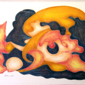 Dessin intitulée "Dawn" par Konchedras, Œuvre d'art originale, Pastel Monté sur Châssis en bois