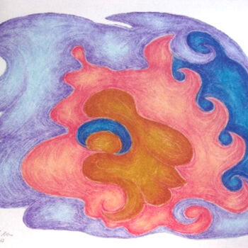 Drawing titled "Inner flame" by Konchedras, Original Artwork, Pastel