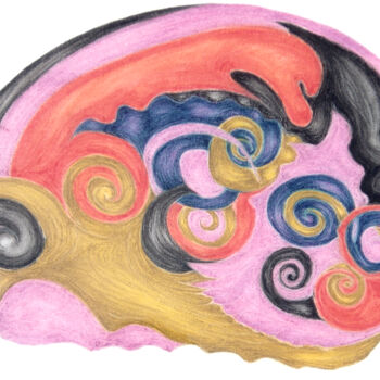 Dibujo titulada "Harmony" por Konchedras, Obra de arte original, Pastel Montado en Bastidor de camilla de madera