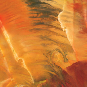 Peinture intitulée "Flame" par Zhanna Kondratenko, Œuvre d'art originale, Gouache Monté sur Autre panneau rigide