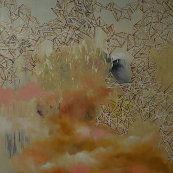 Painting titled "Beyond the flight" by Zhanna Kondratenko, Original Artwork, Oil Mounted on Wood Stretcher frame