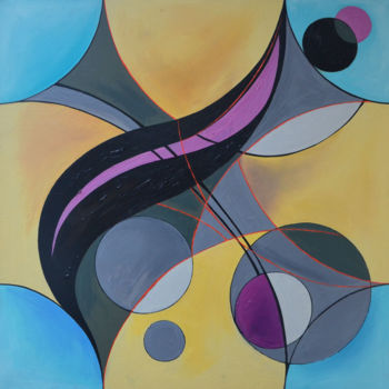 Painting titled "∞ Infinity. Composi…" by Zhanna Kondratenko, Original Artwork, Oil Mounted on Wood Stretcher frame