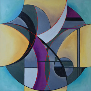 Painting titled "∞ Infinity. Composi…" by Zhanna Kondratenko, Original Artwork, Oil Mounted on Wood Stretcher frame