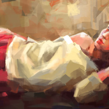 Arte digital titulada "Catherine" por Zhanna Kondratenko, Obra de arte original, Pintura Digital Montado en Bastidor de cami…
