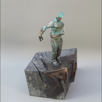 Skulptur mit dem Titel "GROGIS" von Konrad Ziolkowski, Original-Kunstwerk, Metalle