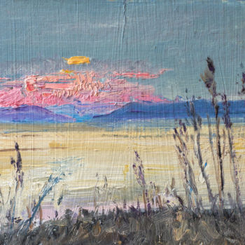 Картина под названием "Grass yellow sea pi…" - Konstantin Borisov, Подлинное произведение искусства, Масло