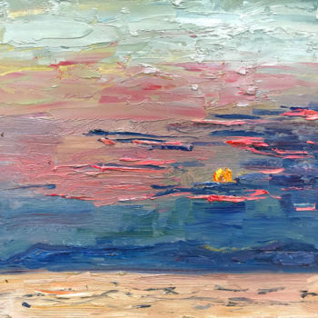 Malerei mit dem Titel "Feathered sunset fl…" von Konstantin Borisov, Original-Kunstwerk, Öl