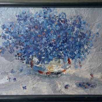 Peinture intitulée "Bouquet" par Konstantin Konevskikh, Œuvre d'art originale, Huile Monté sur Panneau de bois