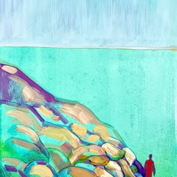 Картина под названием "Loneliness" - Konstantin Lakstigal, Подлинное произведение искусства, Цветные карандаши