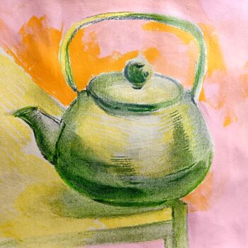 Dibujo titulada "Small old teapot" por Konstantin Lakstigal, Obra de arte original, Acrílico
