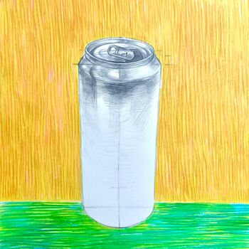 Рисунок под названием "Can of soda" - Konstantin Lakstigal, Подлинное произведение искусства, Карандаш