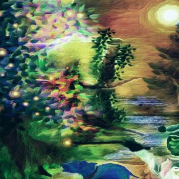 Digitale Kunst getiteld "На прогулке" door Konstantin Repin, Origineel Kunstwerk, Digitaal Schilderwerk