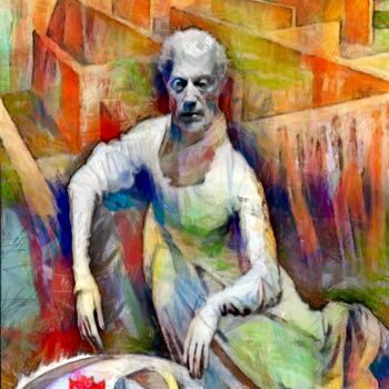 Malerei mit dem Titel "He is still sleepin…" von Konstantin Skoptsov, Original-Kunstwerk, Acryl