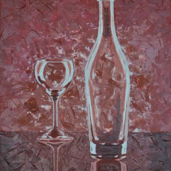 Painting titled "Bottle" by Konstantin Zet, Original Artwork, Oil