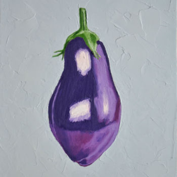 Картина под названием "Eggplant" - Konstantin Zet, Подлинное произведение искусства, Масло