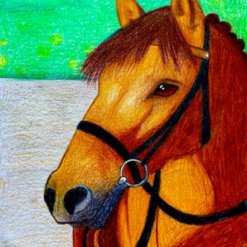 Drawing titled "Kentucky The Horse 🐎" by Evangelina, Original Artwork, Pencil