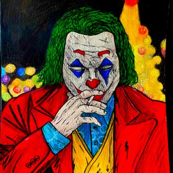 Desenho intitulada "Jocker is here !" por Evangelina, Obras de arte originais, Lápis