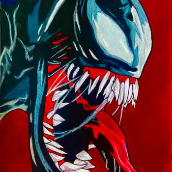 Pintura intitulada "Venom ( Marvel )" por Evangelina, Obras de arte originais, Acrílico