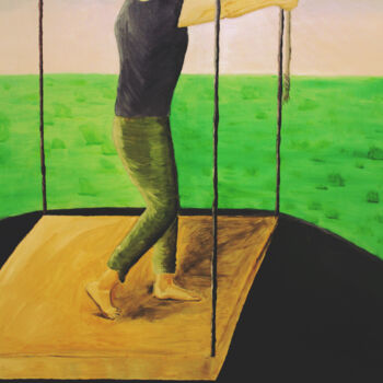 Картина под названием "“The Rise”" - Konstantine Kakashvili, Подлинное произведение искусства, Масло