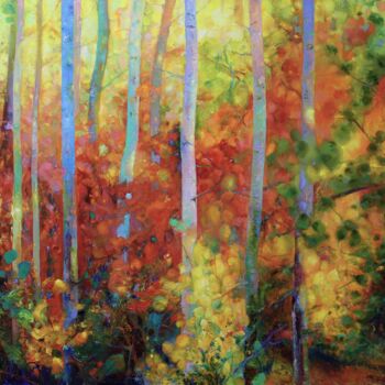 Peinture intitulée "Autumn morning" par Konstantinos Efimidis, Œuvre d'art originale, Huile