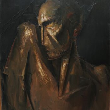Картина под названием "Thinker 1" - Konstantinos Efimidis, Подлинное произведение искусства, Масло