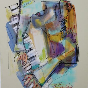 Pintura titulada "pianist" por Konstantinos Efimidis, Obra de arte original, Acrílico