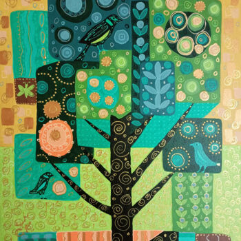 Malarstwo zatytułowany „Дерево” autorstwa Svetlana Konstantinova, Oryginalna praca, Akryl