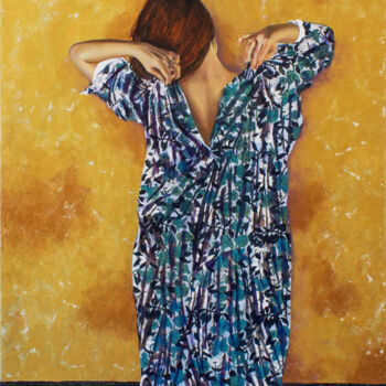 Ζωγραφική με τίτλο "DRESS III - woman i…" από Konstyantyn Lyzogub, Αυθεντικά έργα τέχνης, Λάδι