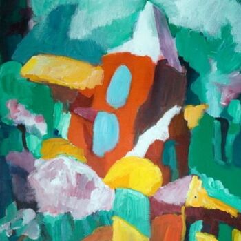 Schilderij getiteld "Summer in Landry -…" door Jan Kooiman, Origineel Kunstwerk, Acryl