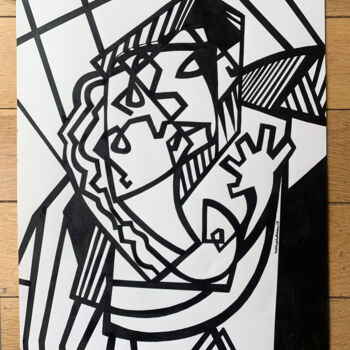 「The Kiss」というタイトルの描画 Koola Adamsによって, オリジナルのアートワーク, インク