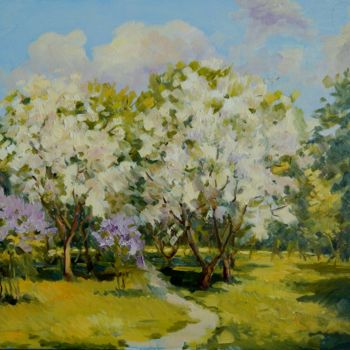 Pintura titulada "Весна идет" por Elena Korennaia, Obra de arte original, Oleo