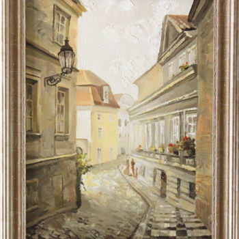 Painting titled "Prague #1" by Anna Korennova, Original Artwork, Oil