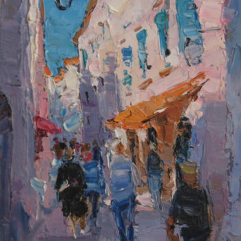 Peinture intitulée "Dubrovnik street. C…" par Korn, Œuvre d'art originale, Huile