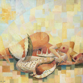 Malerei mit dem Titel "Любовь в звуке" von Elena Kozlova, Original-Kunstwerk, Öl