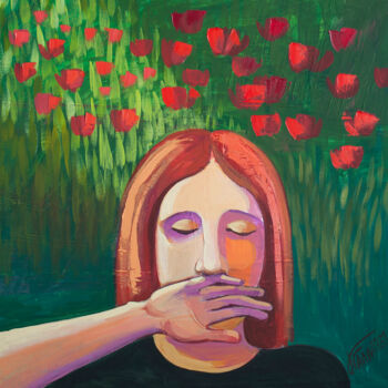 Картина под названием "Don't go" - Galina Gataullina, Подлинное произведение искусства, Акрил Установлен на Деревянная рама…