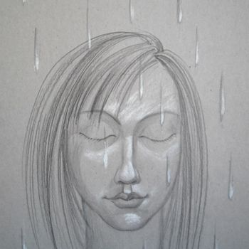 绘画 标题为“Дождь” 由Galina Gataullina, 原创艺术品, 油