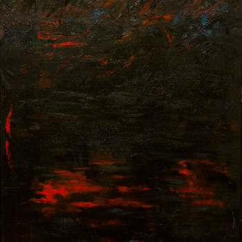 Painting titled "Black Water" by Mihail Ivanov, Original Artwork, Oil