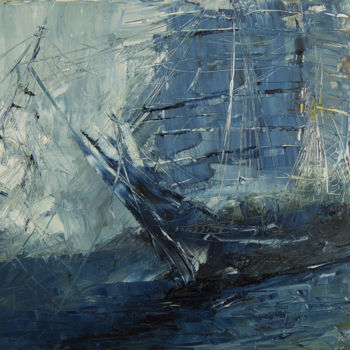 Peinture intitulée "Ice Storm" par Mihail Ivanov, Œuvre d'art originale, Huile