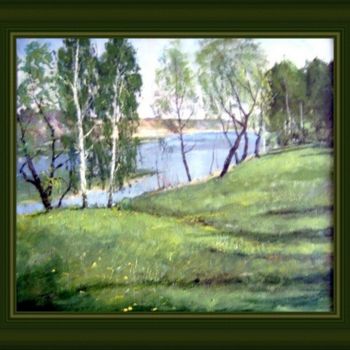 「Река Омь」というタイトルの絵画 Korytov Sergeyによって, オリジナルのアートワーク