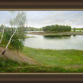 Картина под названием "Старица Иртыша" - Korytov Sergey, Подлинное произведение искусства