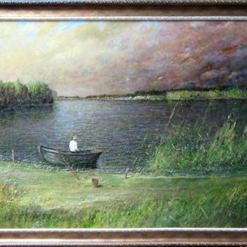 Картина под названием "Ловись рыбка" - Korytov Sergey, Подлинное произведение искусства