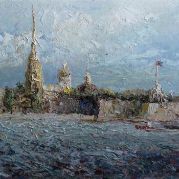 Painting titled "Питер" by Roman Koshelev, Original Artwork, Oil