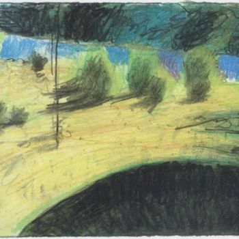 Disegno intitolato "trees, landscape" da Petar Kosic, Opera d'arte originale, Altro