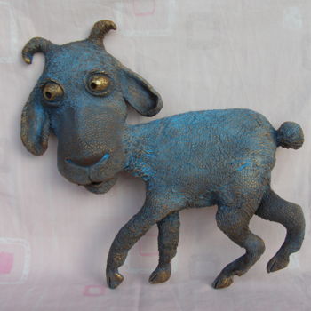 雕塑 标题为“Крадущаяся овца” 由Константин И Серафима Федоров И Крушельницкая, 原创艺术品
